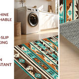 Ultra Soft Area Rug, Non Slip, Stain Resistant, Washable Area Rugs for Living Room, Bedroom, Chic Abstract Southwestern Flair(Brown)