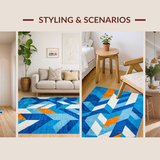 Elegant Trellis Blue Hues(Blue)