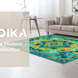 Elegant Blue Tone Geometric Weave(Blue)