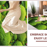 Ultra Soft Area Rug, Non Slip, Stain Resistant, Washable Area Rugs for Living Room, Bedroom, Unique Decorative Bedroom Moss Pattern Area Rug(Green)