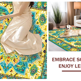 Ultra Soft Area Rug, Non Slip, Stain Resistant, Washable Area Rugs for Living Room, Bedroom, Intricate Geometric Artistry Piece(Yellow)