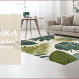 Ultra Soft Area Rug, Non Slip, Stain Resistant, Washable Area Rugs for Living Room, Bedroom, Soft Khaki Nature Pattern(Green)