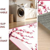 Ultra Soft Area Rug, Non Slip, Stain Resistant, Washable Area Rugs for Living Room, Bedroom, Soft Pastel Cherry Blossom Elegance(Pink)