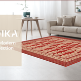 Ultra Soft Area Rug, Non Slip, Stain Resistant, Washable Area Rugs for Living Room, Bedroom, Vibrant Coastal Fish Artwork(Red)