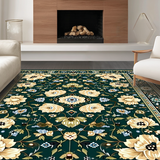 Striking Vintage Floral Elegance(Green)