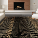 Ultra Soft Area Rug, Non Slip, Stain Resistant, Washable Area Rugs for Living Room, Bedroom, Animal Print Rustic Elegance(Black)