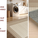 Ultra Soft Area Rug, Non Slip, Stain Resistant, Washable Area Rugs for Living Room, Bedroom, Luxe Textured Neutral Circle(Beige)