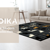 Ultra Soft Area Rug, Non Slip, Stain Resistant, Washable Area Rugs for Living Room, Bedroom, Artful Farmhouse Animal Design(Black)