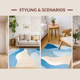 Chic Coastal Inspired Abstract Motif(Blue)