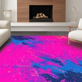 Ultra Soft Area Rug, Non Slip, Stain Resistant, Washable Area Rugs for Living Room, Bedroom, Vibrant Abstract Galaxy Aesthetic(Pink)