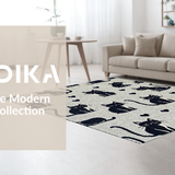 Ultra Soft Area Rug, Non Slip, Stain Resistant, Washable Area Rugs for Living Room, Bedroom, Vibrant Cartoonish Animal Accent(Gray)