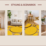 Ultra Soft Area Rug, Non Slip, Stain Resistant, Washable Area Rugs for Living Room, Bedroom, Bright Yellow Non-Shedding Entryway Accent Rug(Yellow)