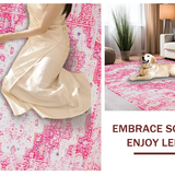 Graceful Low Pile Vintage Design(Pink)