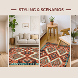 Artful Geometric Rustic Fusion(Red)