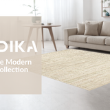 Ultra Soft Area Rug, Non Slip, Stain Resistant, Washable Area Rugs for Living Room, Bedroom, Rustic Neutral Toned Diamond Design(Beige)