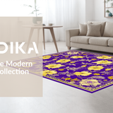 Ultra Soft Area Rug, Non Slip, Stain Resistant, Washable Area Rugs for Living Room, Bedroom, Chic Contemporary Patterned Display(Yellow)