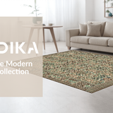 Ultra Soft Area Rug, Non Slip, Stain Resistant, Washable Area Rugs for Living Room, Bedroom, Chic Modern Linear Arrangement(Brown)