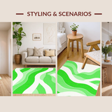 Bright Coastal Inspired Scallop Shape(Green)