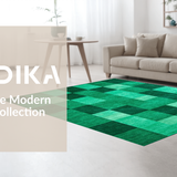 Chic Dark Green Geometric(Green)