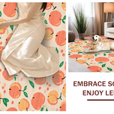 Ultra Soft Area Rug, Non Slip, Stain Resistant, Washable Area Rugs for Living Room, Bedroom, Vibrant Cheerful Peach Aesthetic(Orange)
