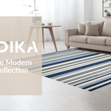 Cozy Textured Ogee Arrangement(Blue)