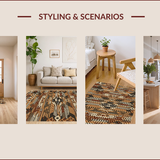 Ultra Soft Area Rug, Non Slip, Stain Resistant, Washable Area Rugs for Living Room, Bedroom, Nature-Inspired Non-Slip Bedroom Wildlife Carpet(Beige)