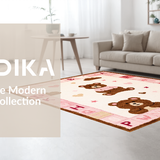 Ultra Soft Area Rug, Non Slip, Stain Resistant, Washable Area Rugs for Living Room, Bedroom, Whimsical Educational Alphabet Delight(Pink)