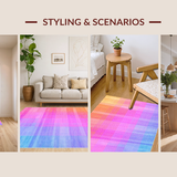 Vivid Multicolor Shaggy Texture(Pink)