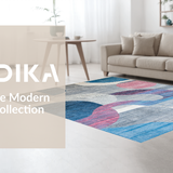 Ultra Soft Area Rug, Non Slip, Stain Resistant, Washable Area Rugs for Living Room, Bedroom, Trendy Minimalist Abstract Palette(Gray)
