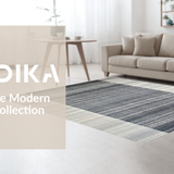 Ultra Soft Area Rug, Non Slip, Stain Resistant, Washable Area Rugs for Living Room, Bedroom, Monochrome Motion: Striped Woven Floor Rug, Entryway Style(Gray)