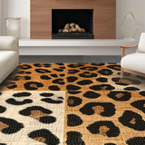 Ultra Soft Area Rug, Non Slip, Stain Resistant, Washable Area Rugs for Living Room, Bedroom, Vibrant Cheetah Patterned Delight(Beige)