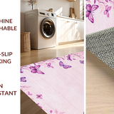 Ultra Soft Area Rug, Non Slip, Stain Resistant, Washable Area Rugs for Living Room, Bedroom, Playful Nature-Themed Soft Mat(Pink)