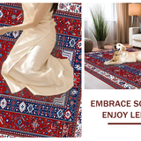 Ultra Soft Area Rug, Non Slip, Stain Resistant, Washable Area Rugs for Living Room, Bedroom, Eclectic Cheerful Entryway Decor(Red)