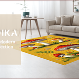 Ultra Soft Area Rug, Non Slip, Stain Resistant, Washable Area Rugs for Living Room, Bedroom, Nature-Inspired Washable Standing Rugs for Home Chefs(Yellow)