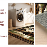 Ultra Soft Area Rug, Non Slip, Stain Resistant, Washable Area Rugs for Living Room, Bedroom, Chic Earth Tone Animal Patterns(Brown)