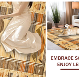 Ultra Soft Area Rug, Non Slip, Stain Resistant, Washable Area Rugs for Living Room, Bedroom, Energetic Wild Animal Patterns(Beige)
