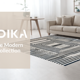 Ultra Soft Area Rug, Non Slip, Stain Resistant, Washable Area Rugs for Living Room, Bedroom, Rhythmic Monochrome Line Rug, Artistic Contrast Stripe Carpet, Distinctive(Gray)