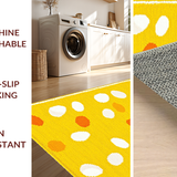Ultra Soft Area Rug, Non Slip, Stain Resistant, Washable Area Rugs for Living Room, Bedroom, Trendy Minimalist Egg Form(Yellow)