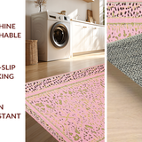 Ultra Soft Area Rug, Non Slip, Stain Resistant, Washable Area Rugs for Living Room, Bedroom, Contemporary Pink Animal Aesthetic(Pink)