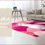 Ultra Soft Area Rug, Non Slip, Stain Resistant, Washable Area Rugs for Living Room, Bedroom, cat shaped cartoon tufted(Pink)