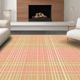 Ultra Soft Area Rug, Non Slip, Stain Resistant, Washable Area Rugs for Living Room, Bedroom, Vibrant Contemporary Checkered Aesthetic(Red)