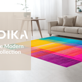 Ultra Soft Area Rug, Non Slip, Stain Resistant, Washable Area Rugs for Living Room, Bedroom, Stylish Gradient Spectrum Design(Yellow)