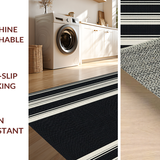 Elegant Modern Monochrome Stripes(Black)