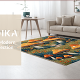 Ultra Soft Area Rug, Non Slip, Stain Resistant, Washable Area Rugs for Living Room, Bedroom, Witchy Aesthetic Beige Entryway Runner Mat(Orange)
