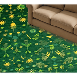 Ultra Soft Area Rug, Non Slip, Stain Resistant, Washable Area Rugs for Living Room, Bedroom, Vibrant Nature-Inspired Aesthetic(Green)