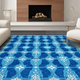 Ultra Soft Area Rug, Non Slip, Stain Resistant, Washable Area Rugs for Living Room, Bedroom, Whimsical Blue Bow Pattern Rug for Fun and Stylish Decor(Blue)