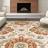 Artistic Distressed Symmetrical Shapes(Beige)