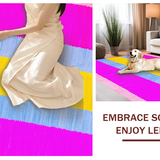 Ultra Soft Area Rug, Non Slip, Stain Resistant, Washable Area Rugs for Living Room, Bedroom, Eclectic Rainbow Splash Patterns(Yellow)