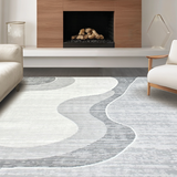 Ultra Soft Area Rug, Non Slip, Stain Resistant, Washable Area Rugs for Living Room, Bedroom, Sleek Minimalist Plush Cloud Effect(Gray)