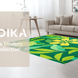 Ultra Soft Area Rug, Non Slip, Stain Resistant, Washable Area Rugs for Living Room, Bedroom, Bright Green Organic Form(Green)